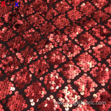 5mm Multifunctional Red Sequin Fabric Sublim Print